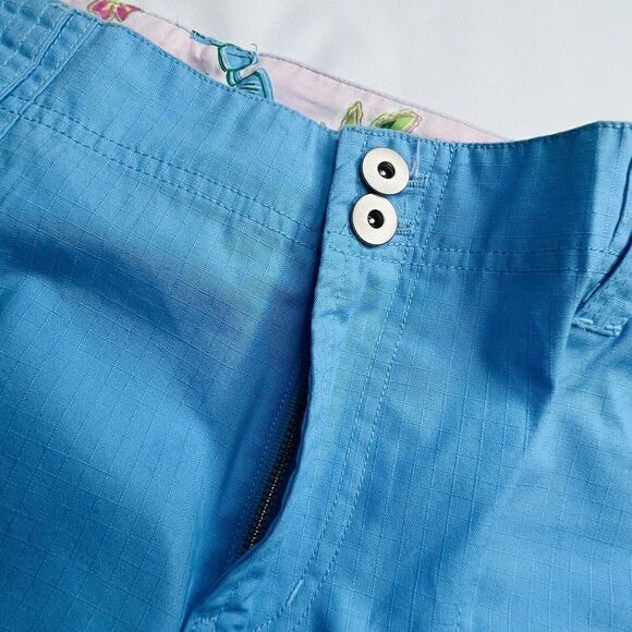 Mountain Lake 10P Womens Pants Capri Cargo Casual Khaki Cotton Floral Aloha 0811 - Picture 6 of 10